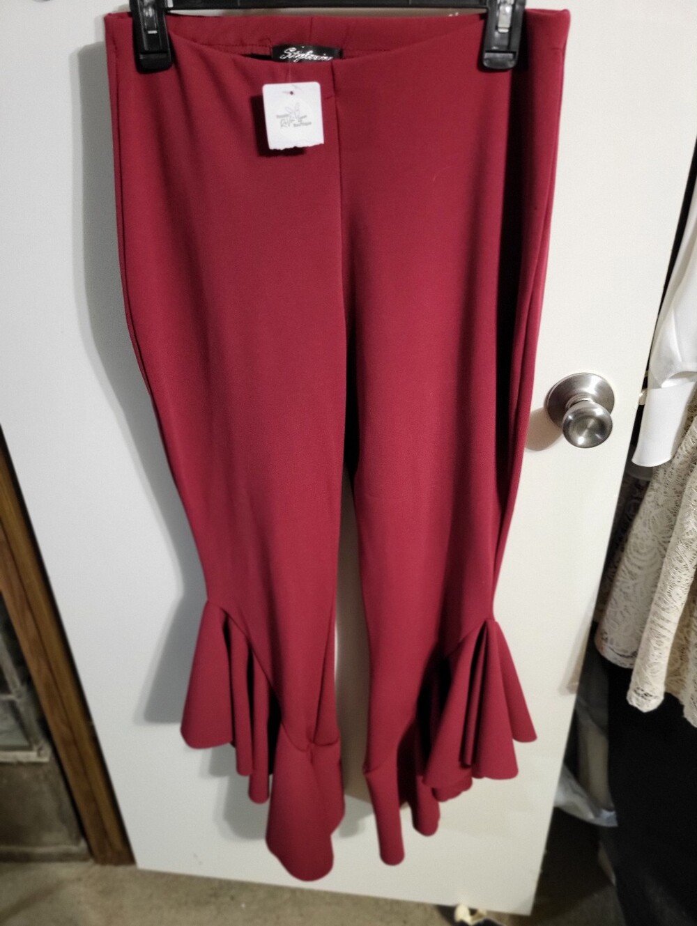 Stylewise Cherry Ruffled Flare pants SZ 14